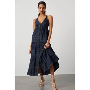 Anthropologie -Maeve Deep V-Neck Maxi Dress